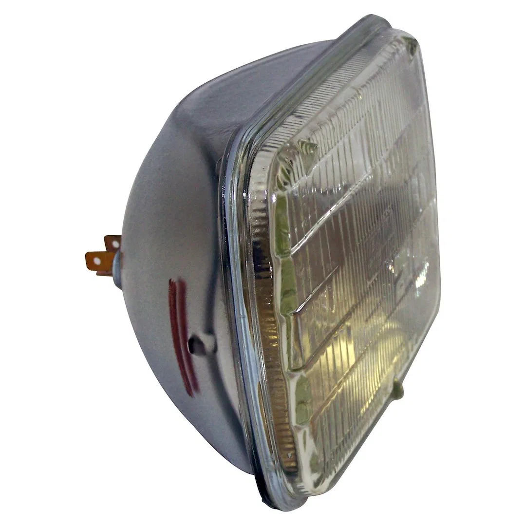 J8134319 – CROWN AUTO Headlight Assembly, Halogen Bulb OE Standard Beam Sealed Bulb Clear Lens Chrome Housing Single
